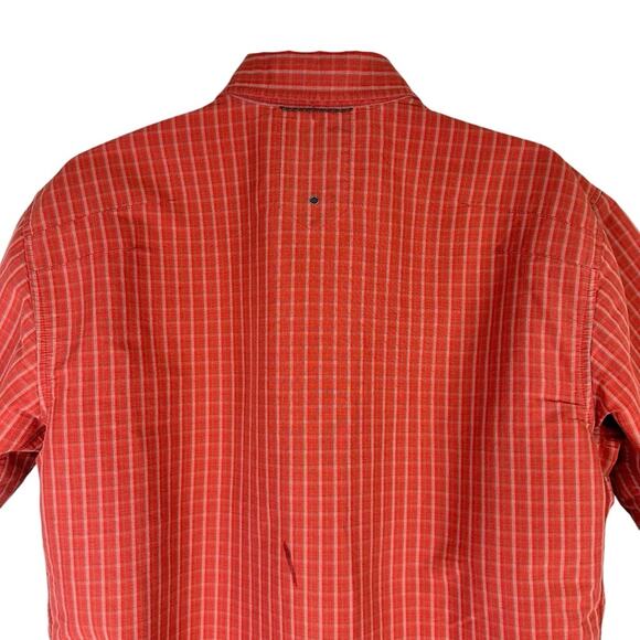 REI Plaid Snap Front Shirt Short Sleeve Size Large Casual Performance - Picture 3 of 5